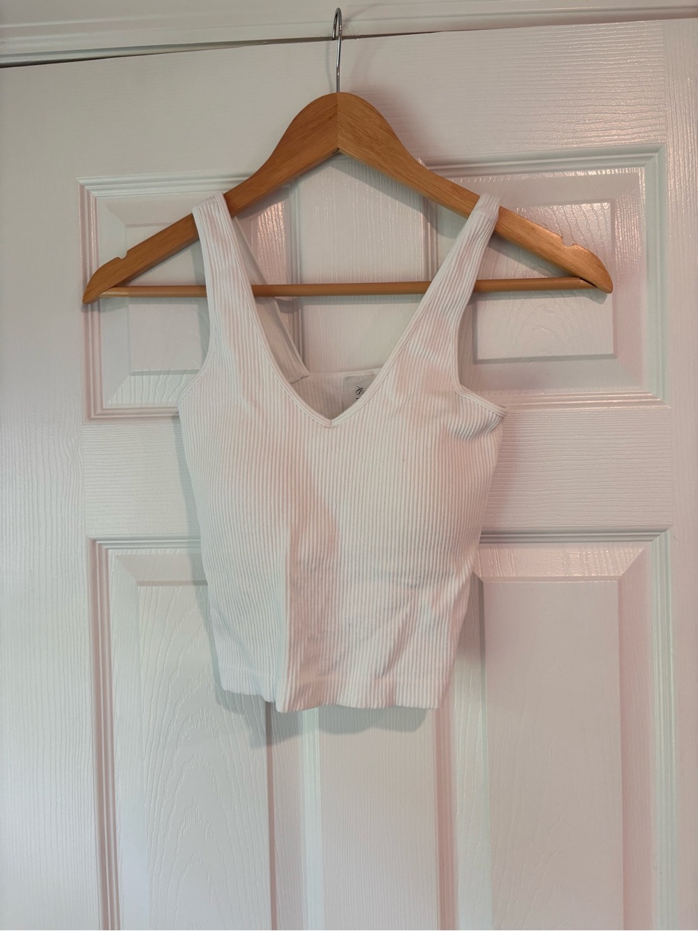AS Revival white ribbed tank one size